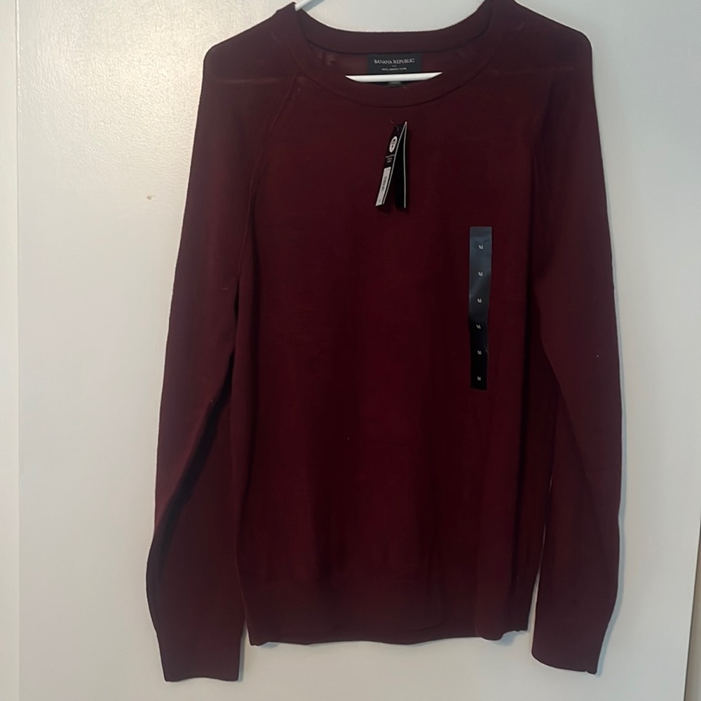 Mens Banana Republic Merino Wool Crewneck Sweater
